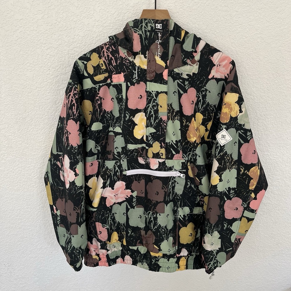 DC x Andy Warhol Chalet Floral 10K Anorak Jacket Womens Size Medium Snowboard
